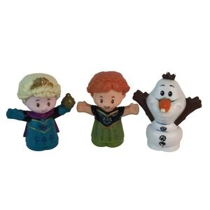 Fisher Price Little People Disney Frozen Elsa Anna Olaf Figures 3 Pc Lot
